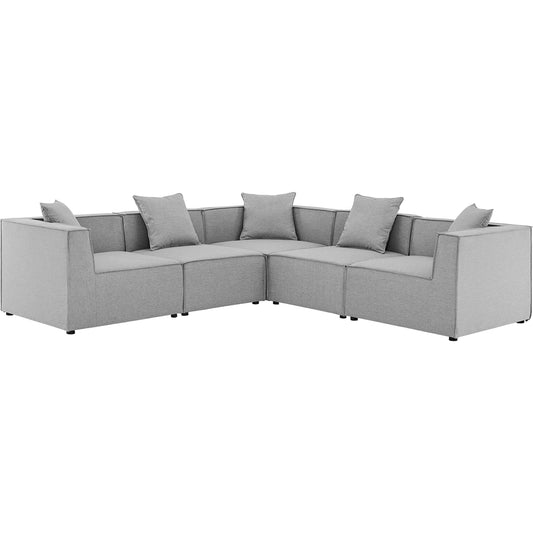 Foote 5-Piece Sectional Sofa by Evans & Londeen. Made from foam density 28kg, m3, back cushion is filling with doll cotton, aluminum tube in a modern style.