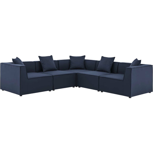 Foote 5-Piece Sectional Sofa by Evans & Londeen. Made from foam density 28kg, m3, back cushion is filling with doll cotton, aluminum tube in a modern style.