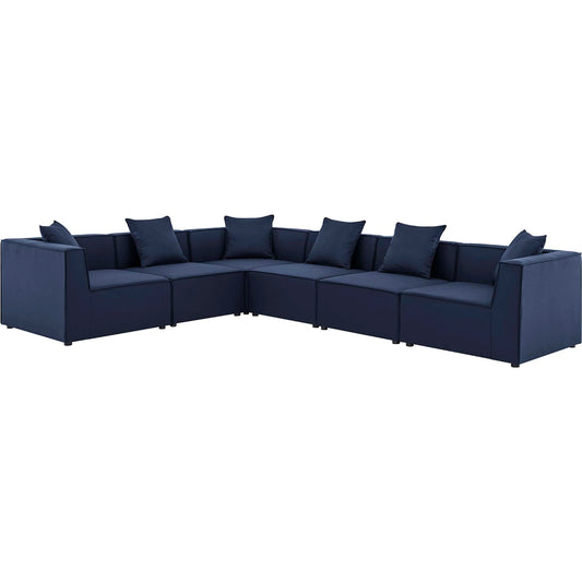 Foote 6-Piece Sectional Sofa by Evans & Londeen. Made from foam density 28kg, m3, back cushion is filling with doll cotton, aluminum tube in a modern style.