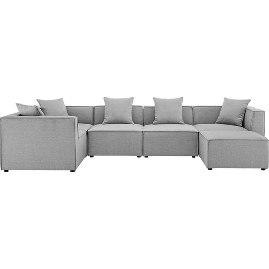 Foote 6-Piece Sectional Sofa by Evans & Londeen. Made from foam density 28kg, m3, back cushion is filling with doll cotton, aluminum tube in a modern style.
