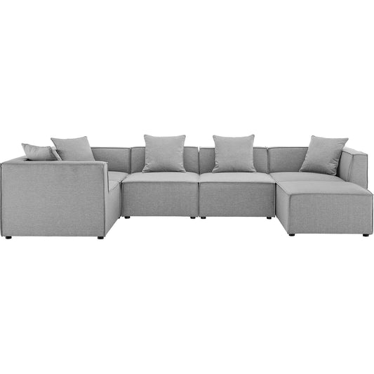Foote 6-Piece Sectional Sofa by Evans & Londeen. Made from foam density 28kg, m3, back cushion is filling with doll cotton, aluminum tube in a modern style.