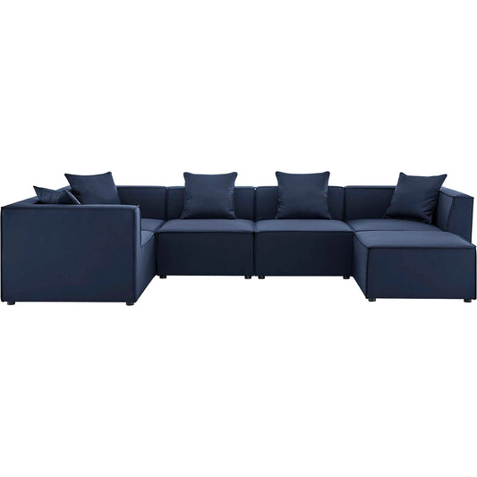 Foote 6-Piece Sectional Sofa by Evans & Londeen. Made from foam density 28kg, m3, back cushion is filling with doll cotton, aluminum tube in a modern style.