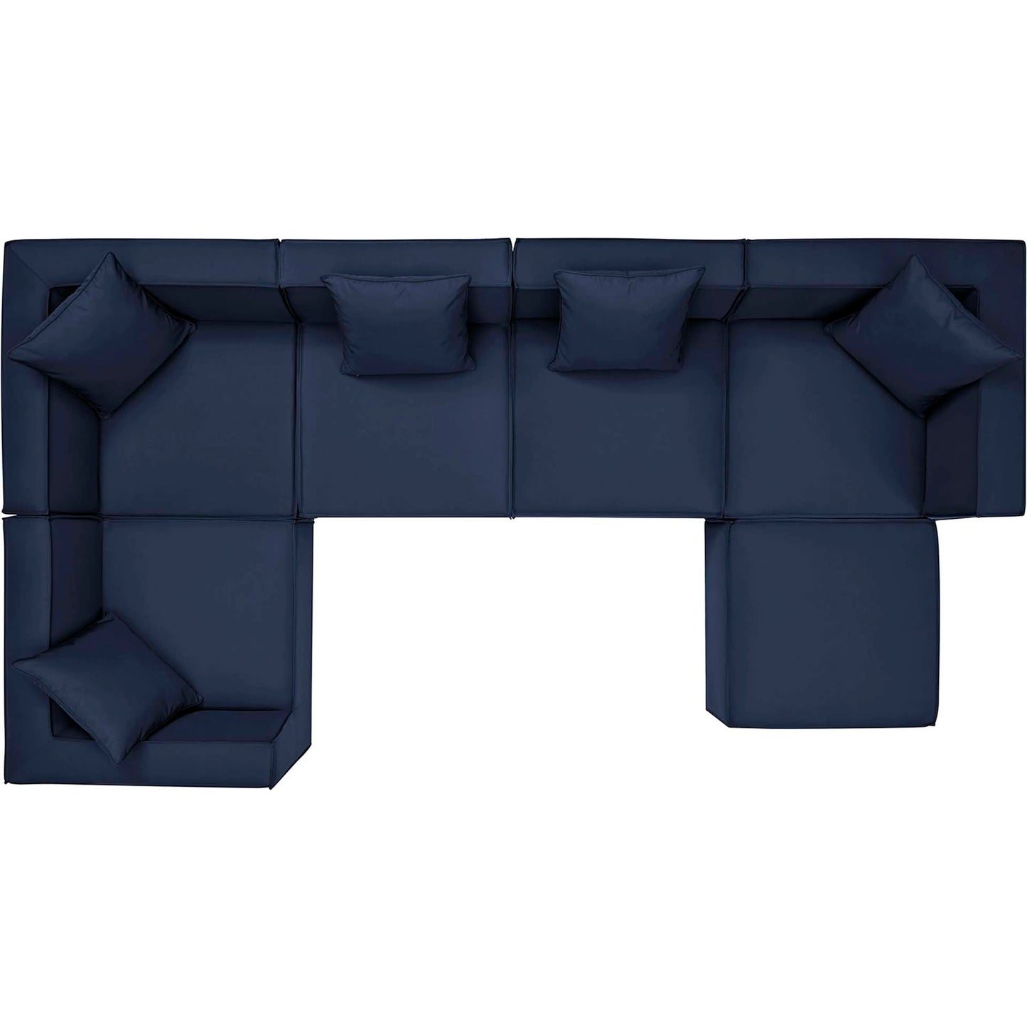 132 SI-1712659 | Closeup | Foote 6-Piece Sectional Sofa by Evans & Londeen. Made from foam density 28kg, m3, back cushion is filling with doll cotton, aluminum tube in a modern style.