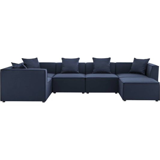 Foote 6-Piece Sectional Sofa by Evans & Londeen. Made from foam density 28kg, m3, back cushion is filling with doll cotton, aluminum tube in a modern style.