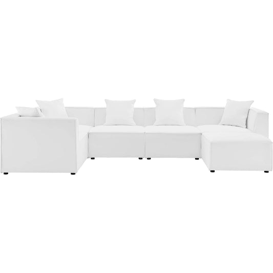 Foote 6-Piece Sectional Sofa by Evans & Londeen. Made from foam density 28kg, m3, back cushion is filling with doll cotton, aluminum tube in a modern style.