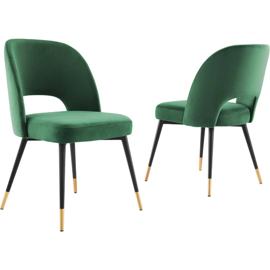 Alamosa Velvet Dining Chairs (Set of 2) by Evans & Londeen. Made from seat: bottom 15mmt plywood, top10mmt plywood, foam with 40mmt density 40kg, m3, back: 12mmt bentwood, foam with 30mmt density 40kg, 100% polyester plastic