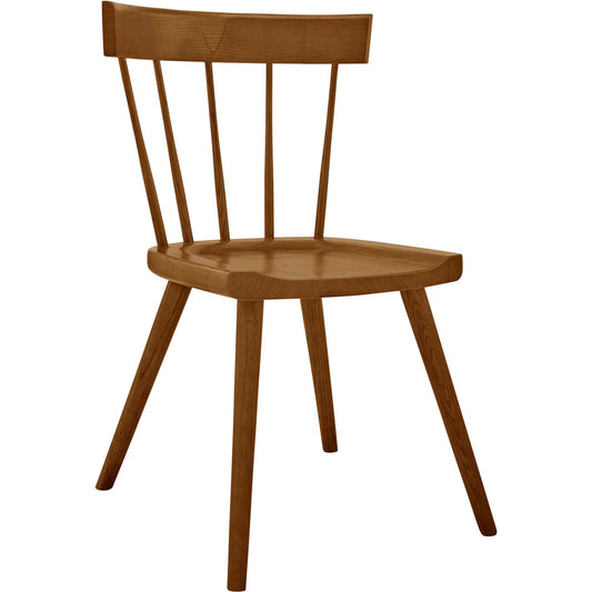 Attala Wood Dining Side Chair by Evans & Londeen. Made from elm wood frame, plastic foot pins in a modern style.