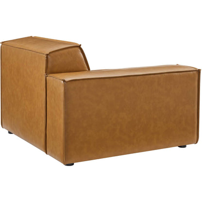 Kendall Vegan Loveseat by Evans & Londeen in tan. Made from foam density is 30kg, m3, 100% polyester, legs rubberwood, pine solid wood in a modern style.