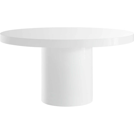 Wadena 60" Round Dining Table by Evans & Londeen. Made from dia 60" round dining table top, p2 mdf panel, base bottom with 4pcs felt mat in a modern style.