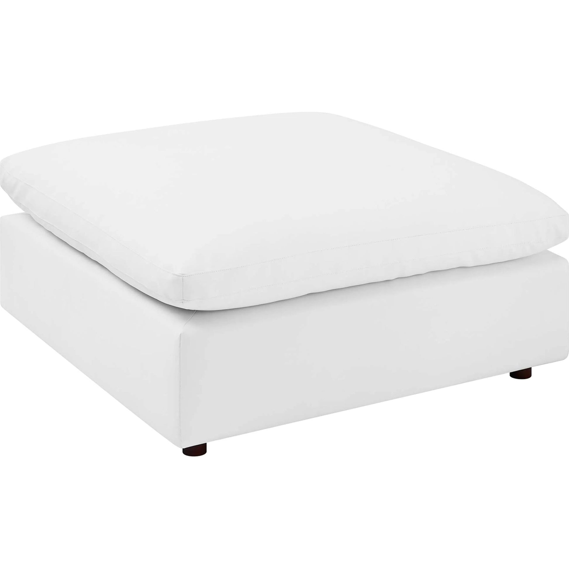 Wheatland Down Filled Overstuffed Vegan 4-Piece Sectional Sofa by Evans & Londeen in tan. Made from solid wood, plastic foot pad, spring pocket, m3 density foam, seat cushion: doll cotton 50%, down feather 50% in a modern style.