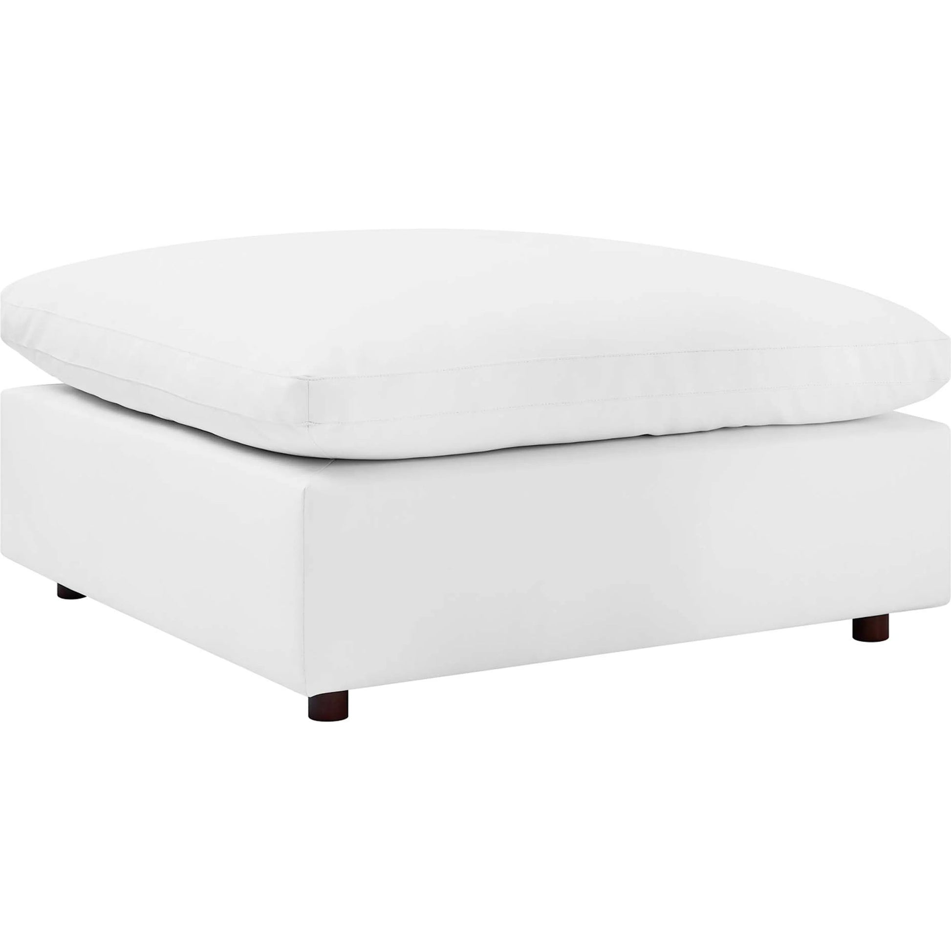 Wheatland Down Filled Overstuffed Vegan 5-Piece Sectional Sofa by Evans & Londeen in tan. Made from solid wood, plastic foot pad, spring pocket, m3 density foam, seat cushion: doll cotton 50%, down feather 50% in a modern style.