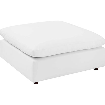 Wheatland Down Filled Overstuffed Vegan 5-Piece Sectional Sofa by Evans & Londeen in tan. Made from solid wood, plastic foot pad, spring pocket, m3 density foam, seat cushion: doll cotton 50%, down feather 50% in a modern style.