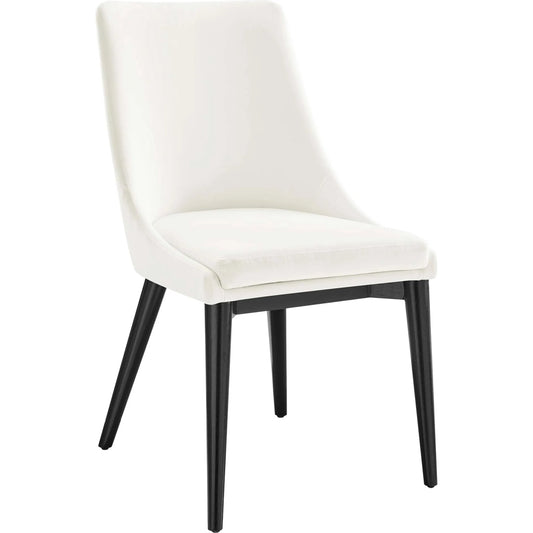 Hewson Dining Chair by Evans & Londeen. Made from steel frame, plywood, foam, fabric, yuhua fabric, 100% polyester, solid wood, rubber wood legs in a modern style.