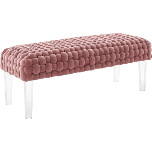 Skagway Woven Ottoman by Evans & Londeen. Made from plywood, seat: top foam density 38kg, m3 with thickness 20mm, 100% polyester, white foot pad at the bottom, solid wood in a modern style.