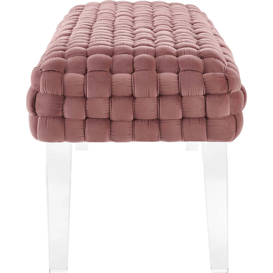 Skagway Woven Ottoman by Evans & Londeen. Made from plywood, seat: top foam density 38kg, m3 with thickness 20mm, 100% polyester, white foot pad at the bottom, solid wood in a modern style.