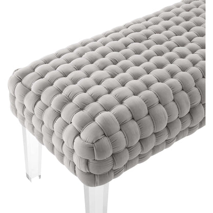 Skagway Woven Ottoman by Evans & Londeen. Made from plywood, seat: top foam density 38kg, m3 with thickness 20mm, 100% polyester, white foot pad at the bottom, solid wood in a modern style.