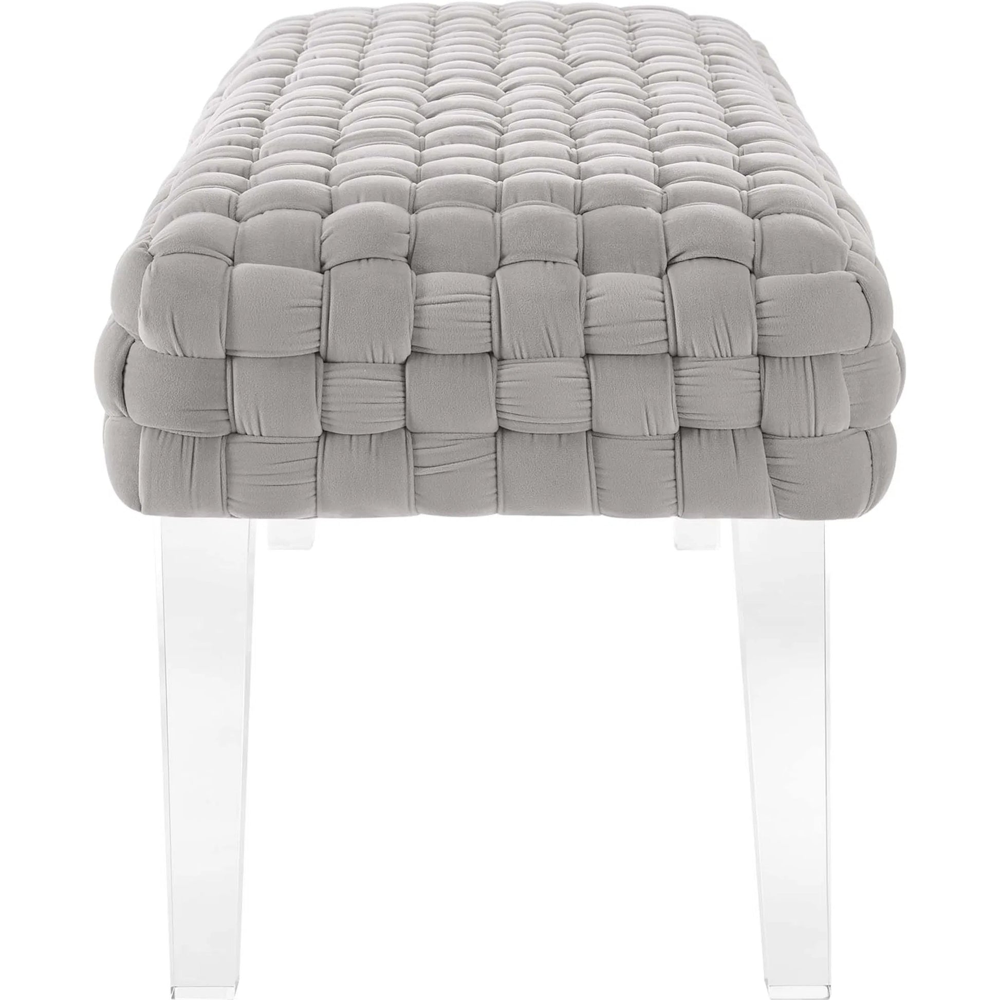 Skagway Woven Ottoman by Evans & Londeen. Made from plywood, seat: top foam density 38kg, m3 with thickness 20mm, 100% polyester, white foot pad at the bottom, solid wood in a modern style.