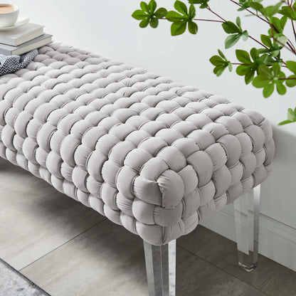 Skagway Woven Ottoman by Evans & Londeen. Made from plywood, seat: top foam density 38kg, m3 with thickness 20mm, 100% polyester, white foot pad at the bottom, solid wood in a modern style.