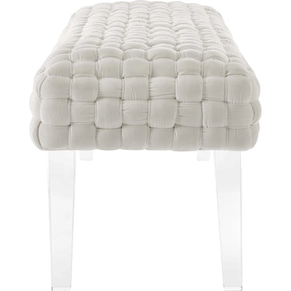 Skagway Woven Ottoman by Evans & Londeen. Made from plywood, seat: top foam density 38kg, m3 with thickness 20mm, 100% polyester, white foot pad at the bottom, solid wood in a modern style.