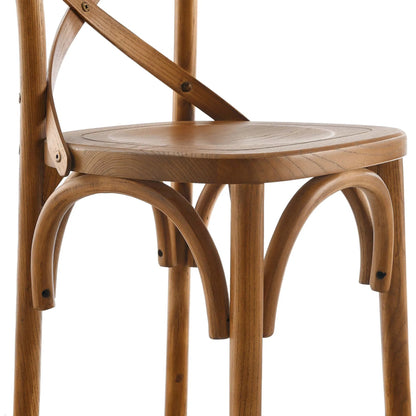 Easton Counter Stool by Evans & Londeen. Made from seat board is chinese elm wood, white foot pins in a transitional style.