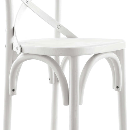 Easton Counter Stool by Evans & Londeen. Made from seat board is chinese elm wood, white foot pins in a transitional style.