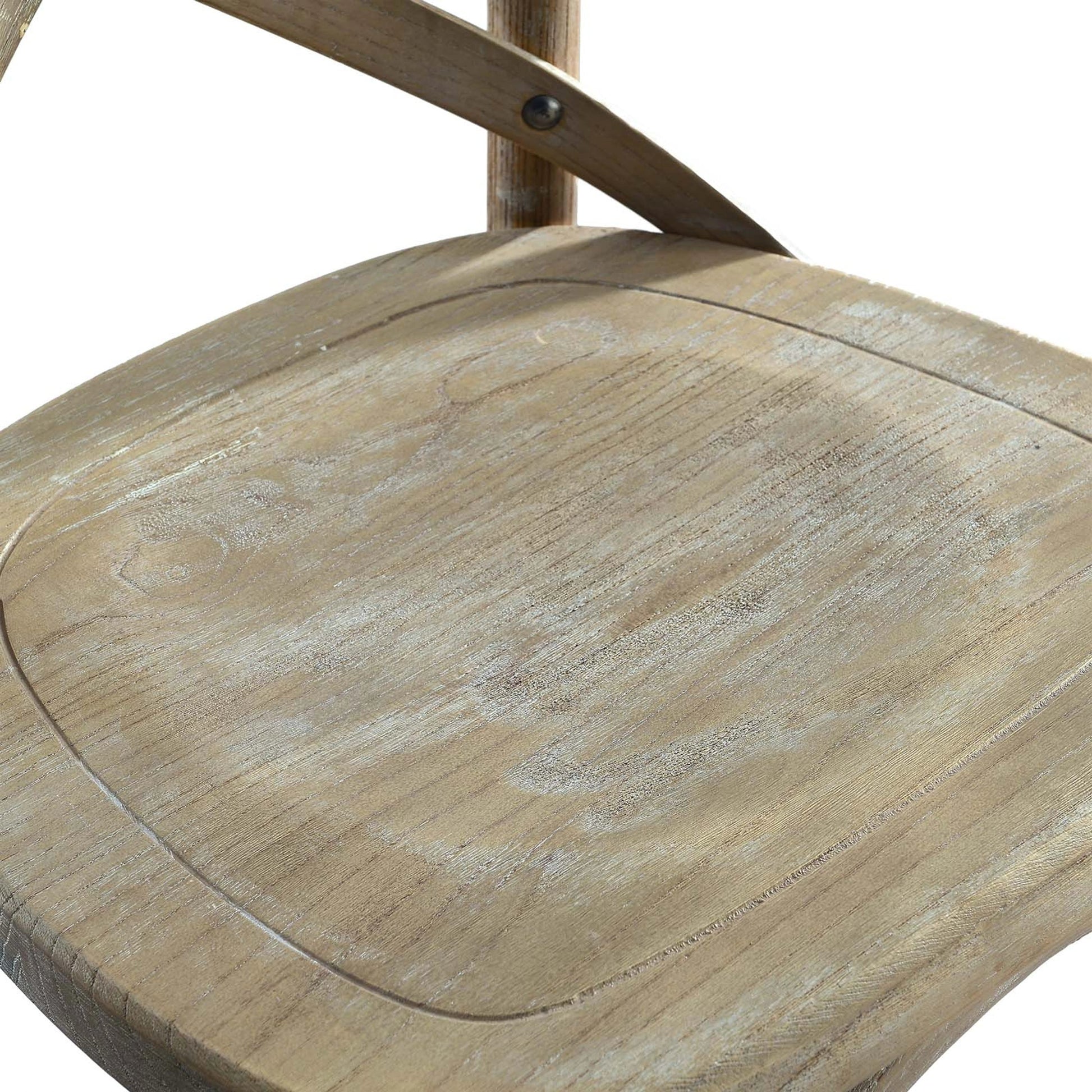 Easton Bar Stool by Evans & Londeen. Made from seat board is chinese elm wood, white foot pins in a transitional style.