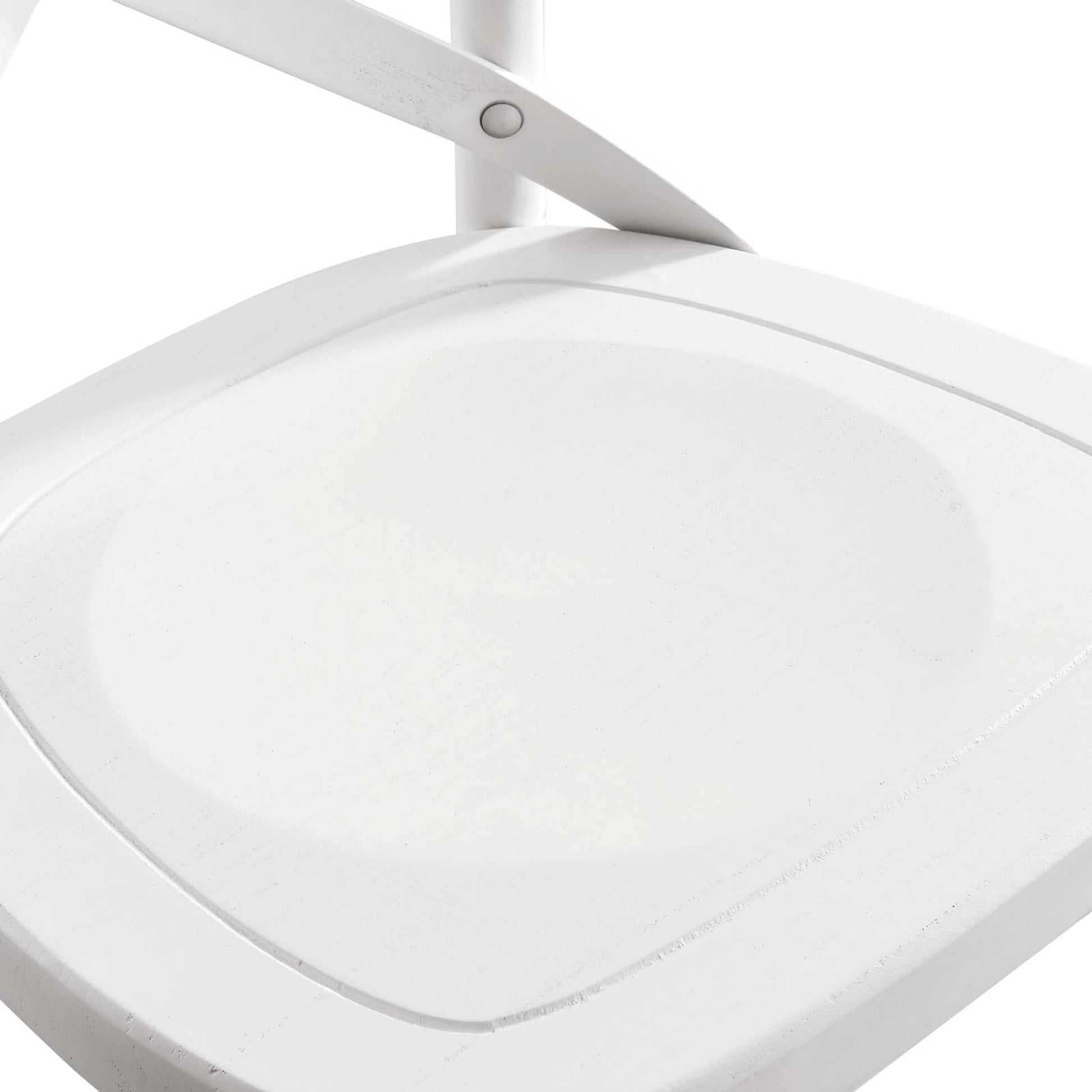 Easton Bar Stool by Evans & Londeen. Made from seat board is chinese elm wood, white foot pins in a transitional style.