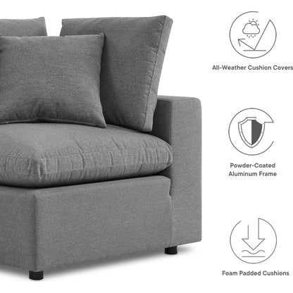 Wheatland 5-Piece Sectional Sofa by Evans & Londeen in charcoal. Made from seat cushion: foam density 34kg, m3, spray bonded cotton, non-woven fabric cover, doll cotton, aluminium frame, aluminum tube in a modern style.