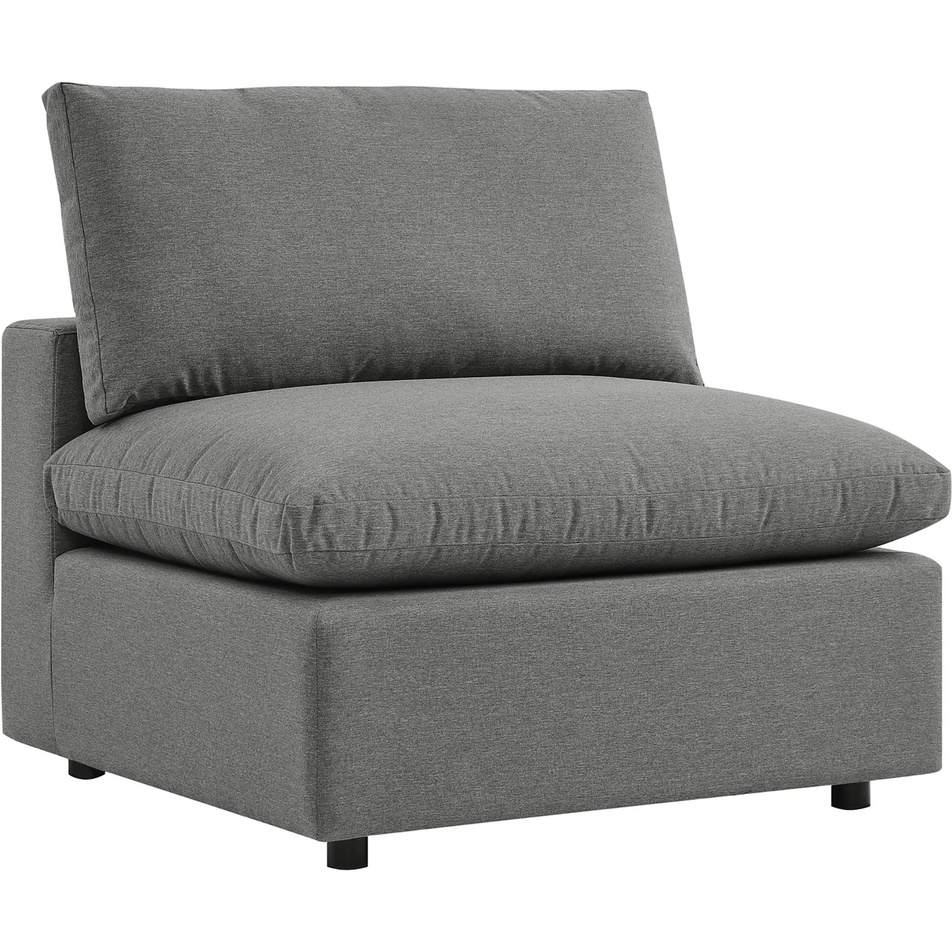 Wheatland 5-Piece Sectional Sofa by Evans & Londeen in charcoal. Made from seat cushion: foam density 34kg, m3, spray bonded cotton, non-woven fabric cover, doll cotton, aluminium frame, aluminum tube in a modern style.