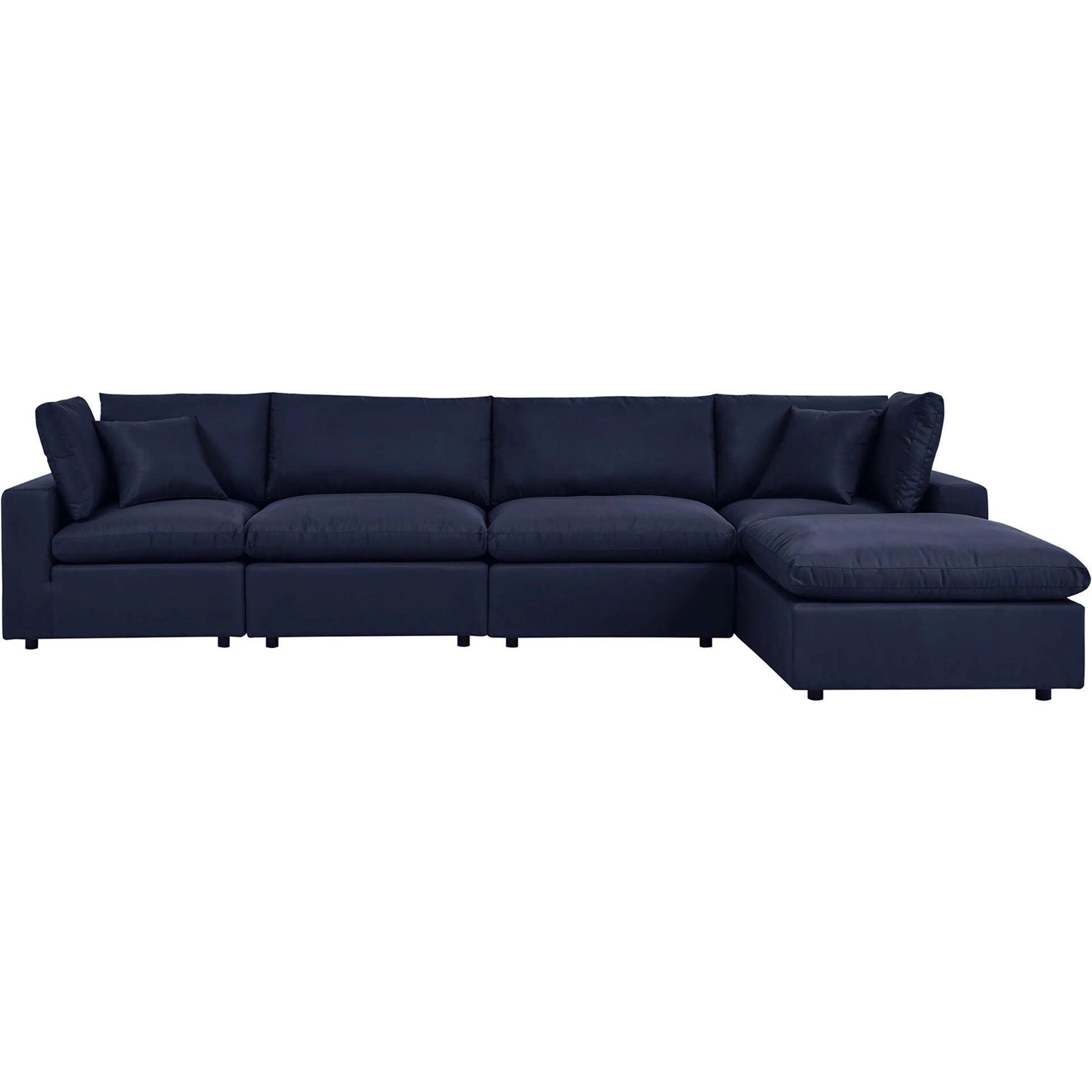 Wheatland 5-Piece Sectional Sofa by Evans & Londeen in charcoal. Made from seat cushion: foam density 34kg, m3, spray bonded cotton, non-woven fabric cover, doll cotton, aluminium frame, aluminum tube in a modern style.