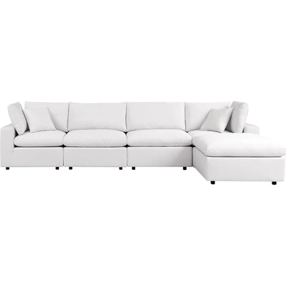 Wheatland 5-Piece Sectional Sofa by Evans & Londeen in charcoal. Made from seat cushion: foam density 34kg, m3, spray bonded cotton, non-woven fabric cover, doll cotton, aluminium frame, aluminum tube in a modern style.