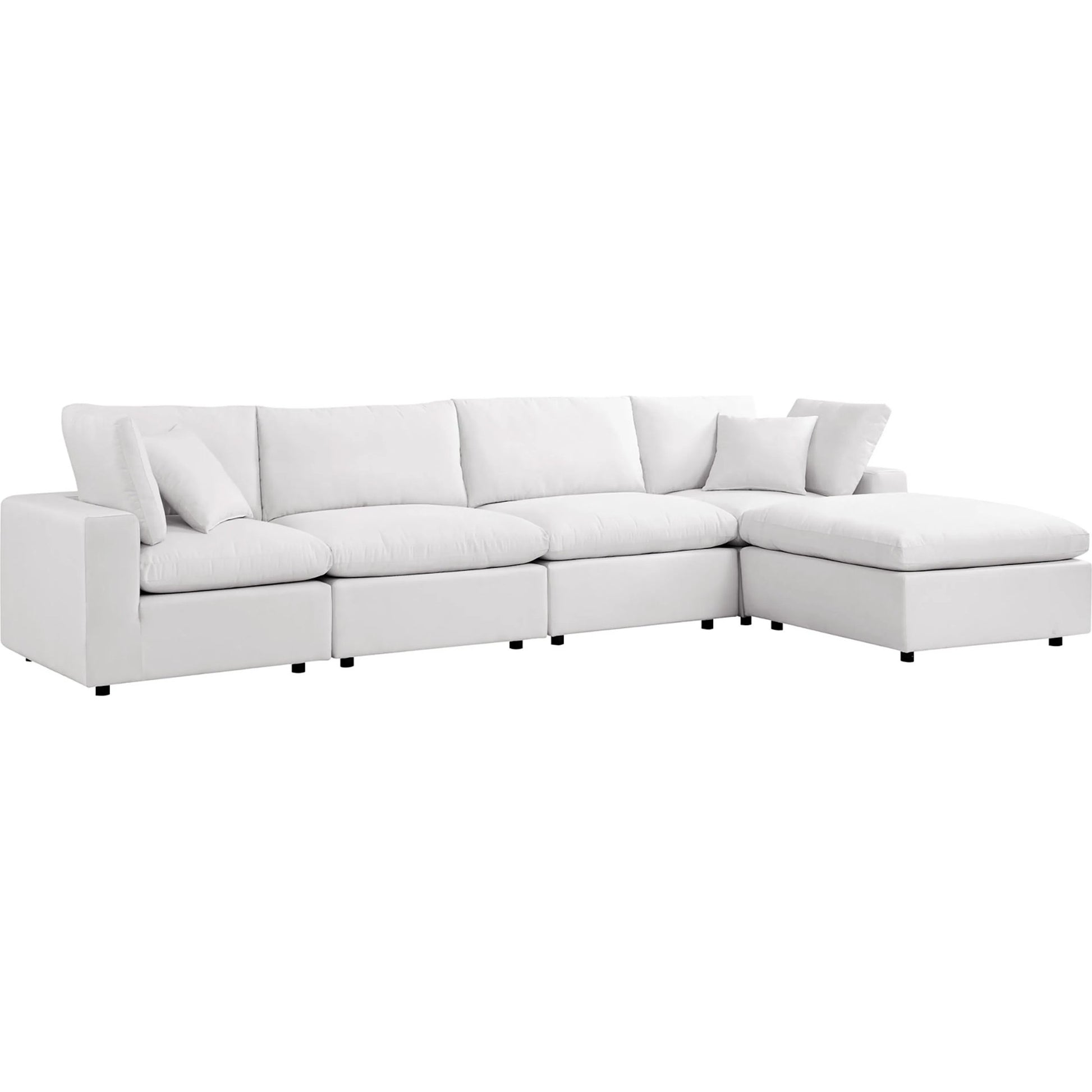 Wheatland 5-Piece Sectional Sofa by Evans & Londeen in charcoal. Made from seat cushion: foam density 34kg, m3, spray bonded cotton, non-woven fabric cover, doll cotton, aluminium frame, aluminum tube in a modern style.