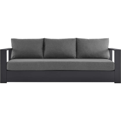 Conejos Powder-Coated Aluminum Sofa by Evans & Londeen. Made from seat cushion: foam density 30kgs, m3, seat front is covered by 20mmt spraying bonded wadding in a modern style.