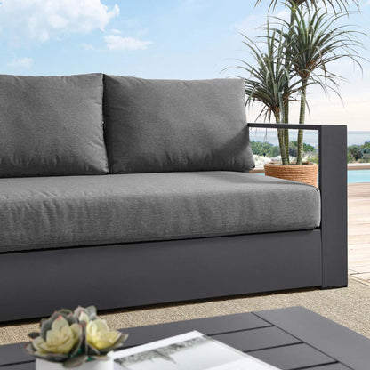 Conejos Powder-Coated Aluminum Sofa by Evans & Londeen. Made from seat cushion: foam density 30kgs, m3, seat front is covered by 20mmt spraying bonded wadding in a modern style.