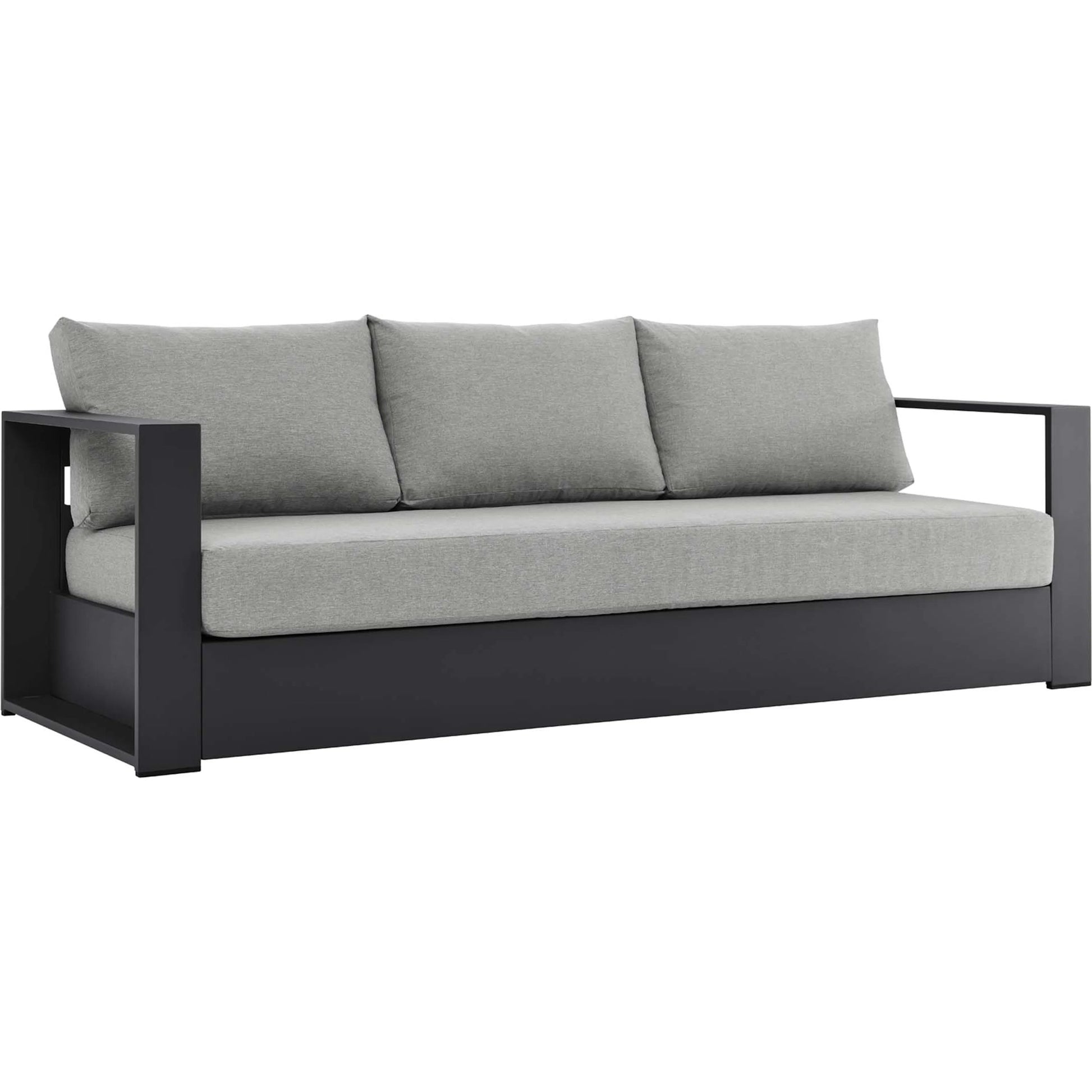 Conejos Powder-Coated Aluminum Sofa by Evans & Londeen. Made from seat cushion: foam density 30kgs, m3, seat front is covered by 20mmt spraying bonded wadding in a modern style.