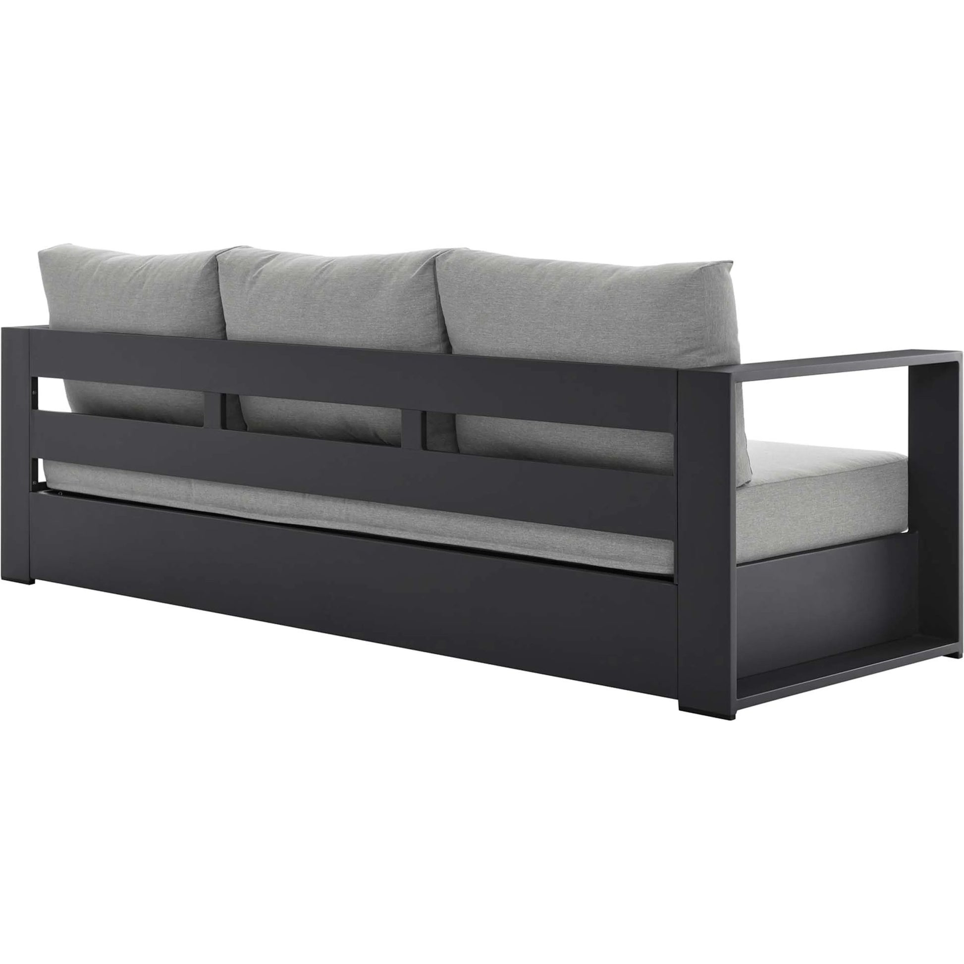 Conejos Powder-Coated Aluminum Sofa by Evans & Londeen. Made from seat cushion: foam density 30kgs, m3, seat front is covered by 20mmt spraying bonded wadding in a modern style.