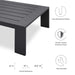 Conejos Powder-Coated Aluminum Coffee Table by Evans & Londeen. Made from aluminum frame, fixed by #304 stainless steel bolt in a modern style.