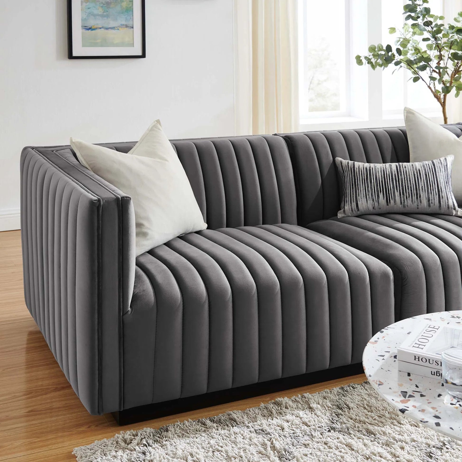 Stone Channel Loveseat by Evans & Londeen. Made from unique in a modern style.