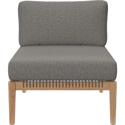 Cooper Teak Wood Armless Chair by Evans & Londeen. Made from teak wood, cartenza 130 white, cartenza 181 light brown, valtos 121 navy, quick dry foam, weight capacity: 226kgs. in a modern style.