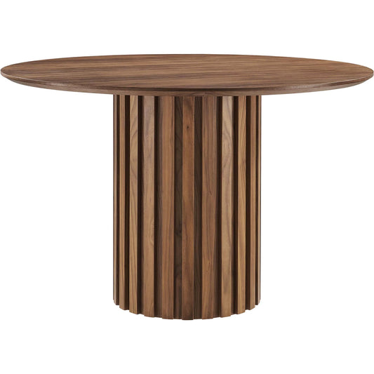 Fairbanks 47" Round Dining Table by Evans & Londeen. Made from bottom with 1 whole piece of 3mmt felt pad, dia 1200mm round dining table top, p2 mdf panel, oak veneer color code: ls002 in a modern style.