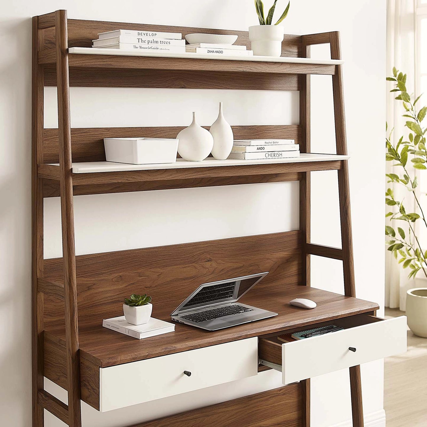 020 SI-2002639 | Lifestyle | Cheshire Office Desk by Evans & Londeen. Made from particle board, mdf, toppan walnut, pvc, paper lamination in a cottage & farmhouse style.
