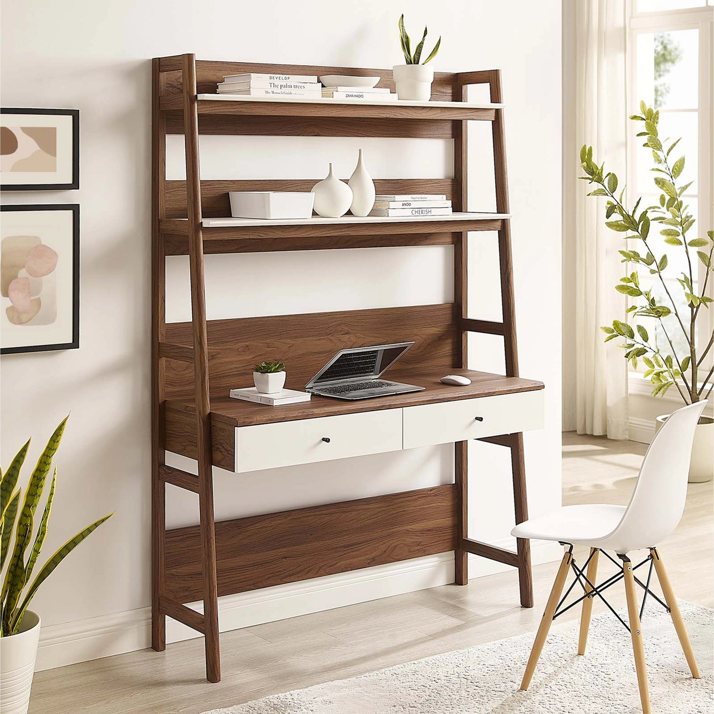 021 SI-2002639 | Lifestyle | Cheshire Office Desk by Evans & Londeen. Made from particle board, mdf, toppan walnut, pvc, paper lamination in a cottage & farmhouse style.