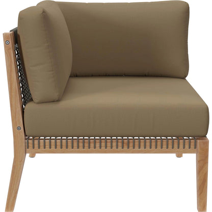 Cooper Teak Wood Loveseat by Evans & Londeen. Made from teak wood, rope, quick dry foam, tack glides, chair weight capacity: 226kgs. in a modern style.