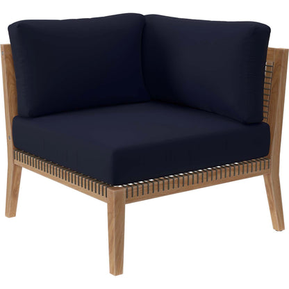 Cooper Teak Wood Loveseat by Evans & Londeen. Made from teak wood, rope, quick dry foam, tack glides, chair weight capacity: 226kgs. in a modern style.