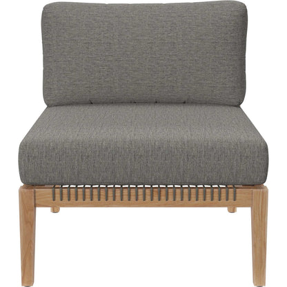 Cooper Teak Wood Sofa by Evans & Londeen. Made from teak wood, rope, quick dry foam, tack glides in a modern style.