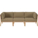 Cooper Teak Wood Sofa by Evans & Londeen. Made from teak wood, rope, quick dry foam, tack glides in a modern style.