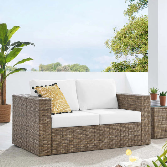 Amelia Loveseat by Evans & Londeen in cappuccino white. Made from unique in a modern style.