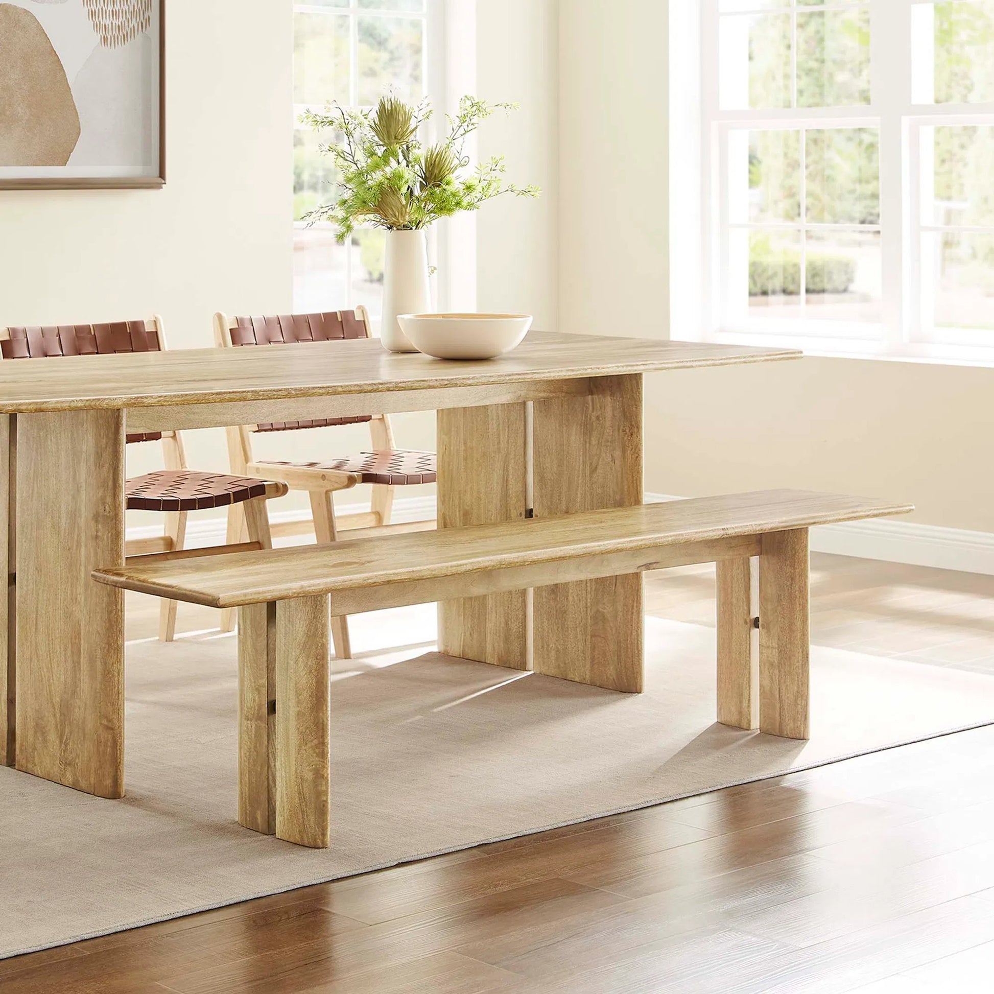 Canton 72" Wood Bench by Evans & Londeen. Made from wood in a cottage & farmhouse style.