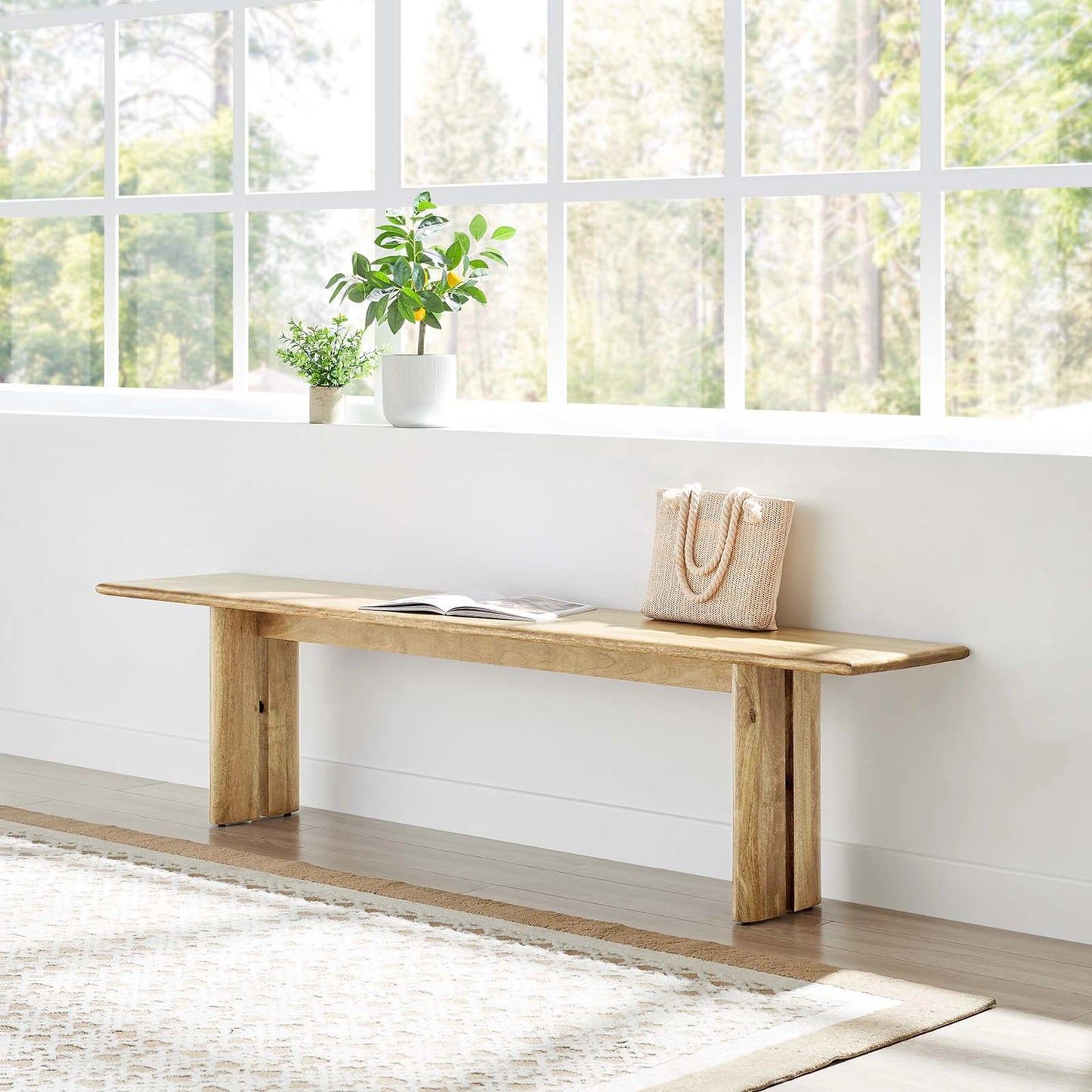 009 SI-2106993 | Lifestyle | Canton 72" Wood Bench by Evans & Londeen. Made from wood in a cottage & farmhouse style.