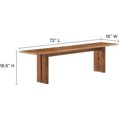 Canton 72" Wood Bench by Evans & Londeen. Made from wood in a cottage & farmhouse style.